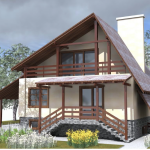 Эскизный проект 2-этажного жилого дома общей площадью 235 м2